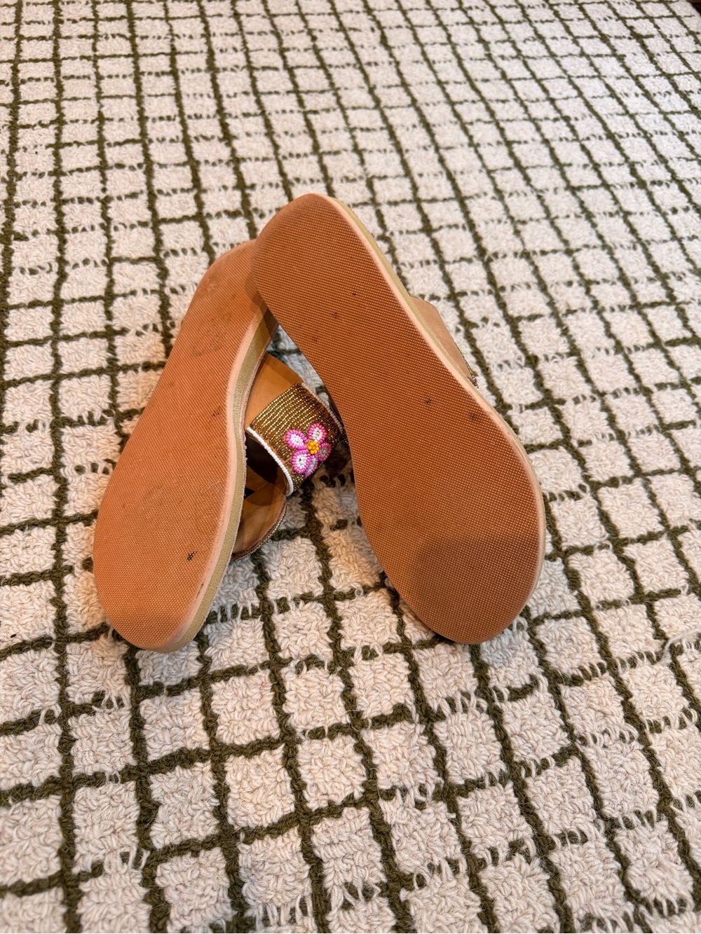 Anthropologie handmaid Laidback London Leather Sandal Flower - Picture 11 of 12